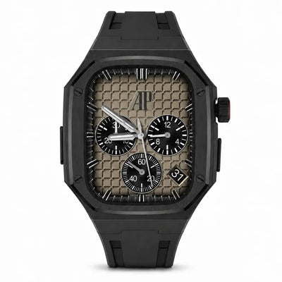 Steel Apple Watch Ultra Case & Rubber Band Set | Royal Oak Mod Kit - 
