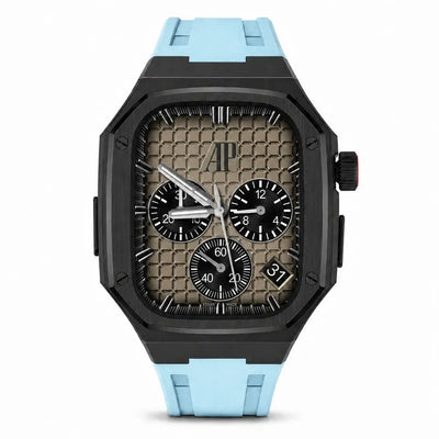 Steel Apple Watch Ultra Case & Rubber Band Set | Royal Oak Mod Kit - 