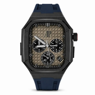 Steel Apple Watch Ultra Case & Rubber Band Set | Royal Oak Mod Kit - 