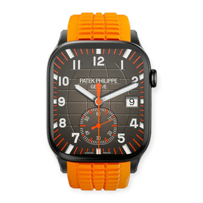 Apple Watch Mod Rubber Strap – Orange Aquanaut Style - 
