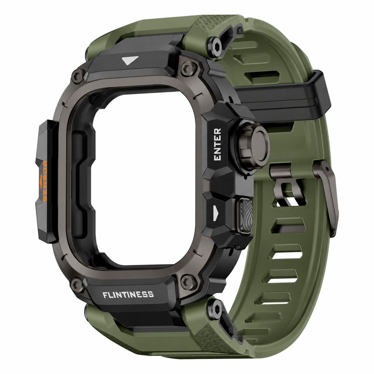 Green Apple Watch Ultra Armor Case & Band Set | Outdoor Mod Kit - 