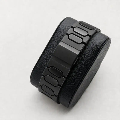 Apple Watch Mod Titanium Strap – Black Nautilus Style - 