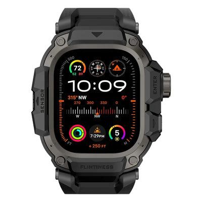 Apple Watch Mod Armor Case & Strap – Black Gym Style - 