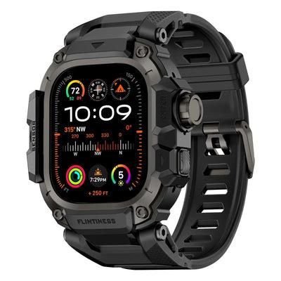 Apple Watch Mod Armor Case & Strap – Black Gym Style - 
