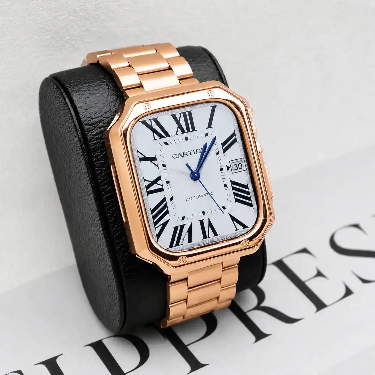 Apple Watch Mod Case & Strap – Rose Gold Santo Style - 