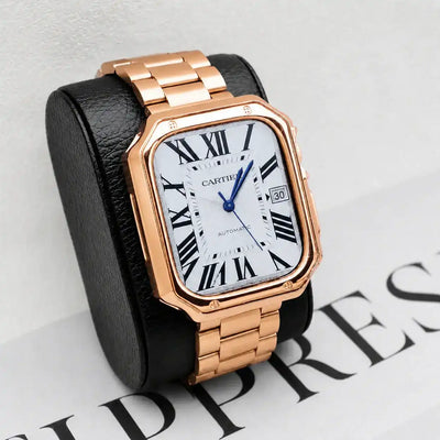Apple Watch Mod Case & Strap – Rose Gold Santo Style - 