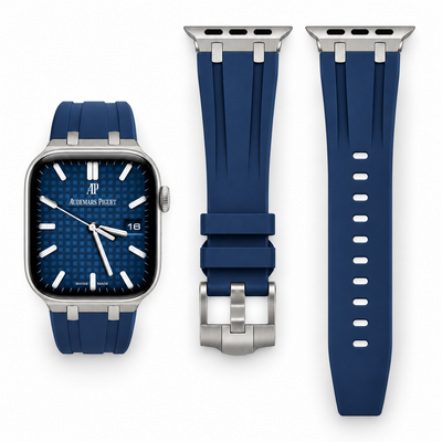 Blue Rubber Apple Watch Band | AP Mod Kit - 