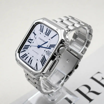 Apple Watch Mod Case & Strap – Silver Santo Style - 