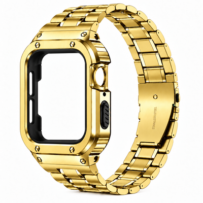 Gold Apple Watch Stainless Steel Case & Band Set | Casio Mod Kit - 