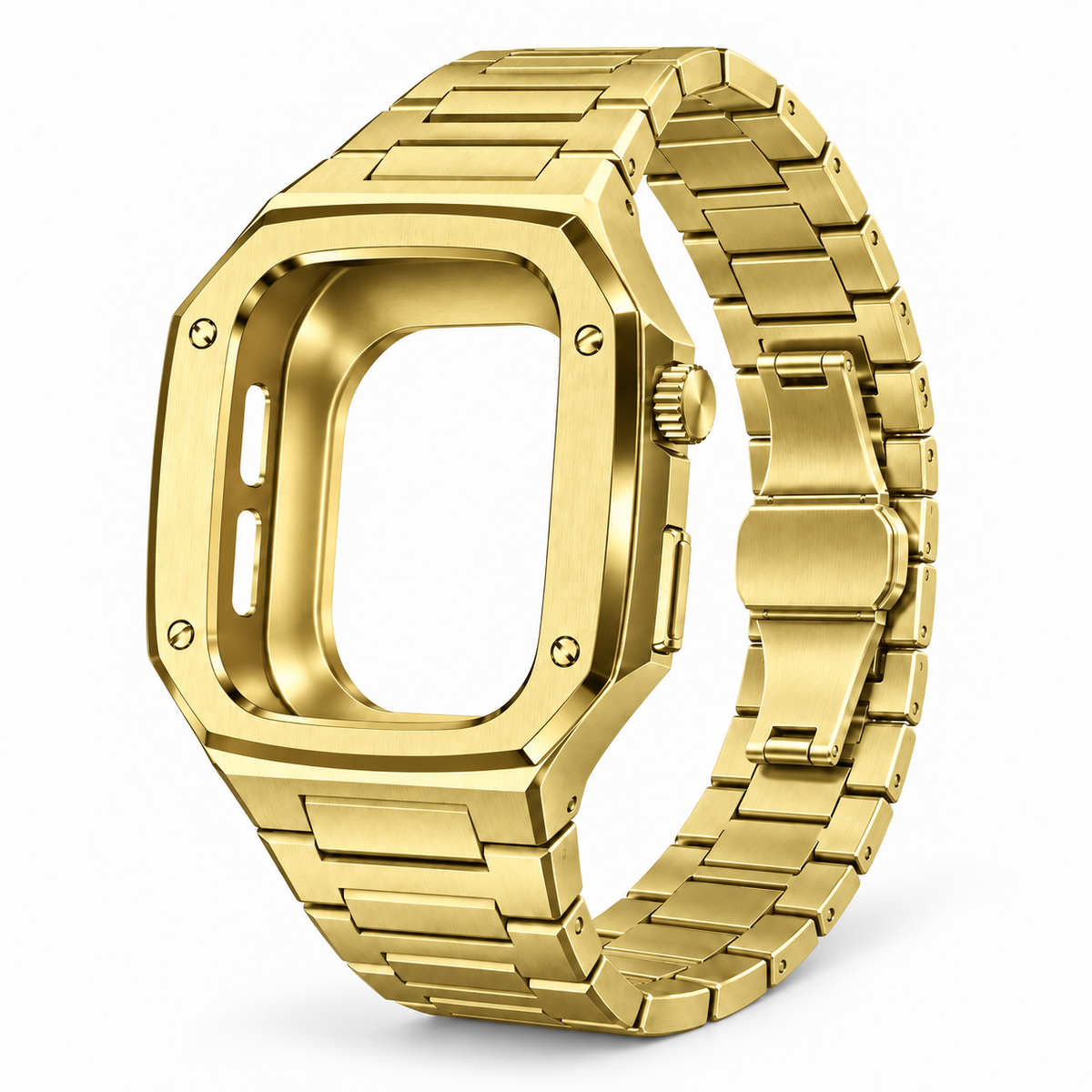 Gold Steel Apple Watch Case & Band Set | Nautilus Mod Kit - 