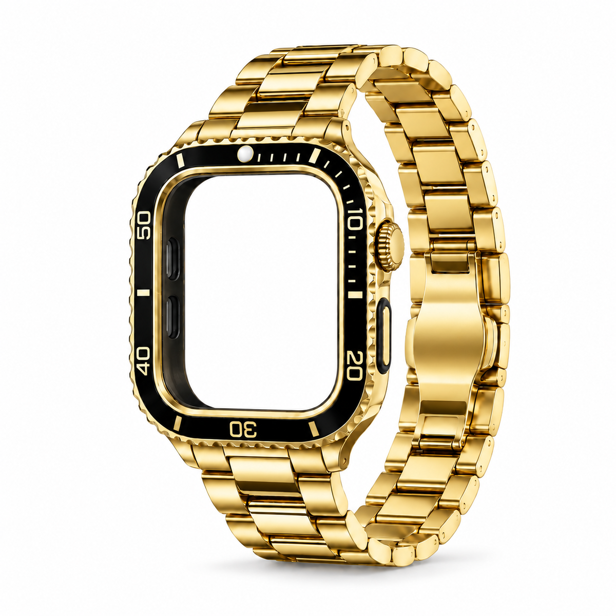 Gold Steel Apple Watch Case & Band Set | Sub Mod Kit - 