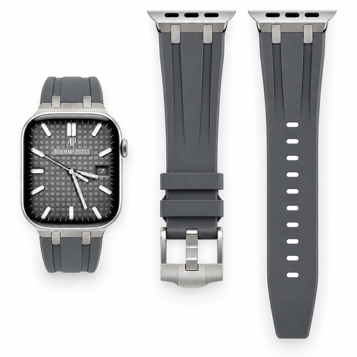 Grey Rubber Apple Watch Band | AP Mod Kit - 