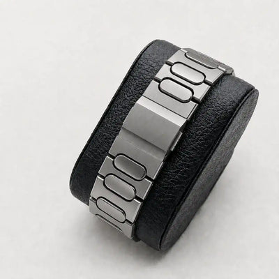 Apple Watch Mod Titanium Strap – Grey Nautilus Style - 