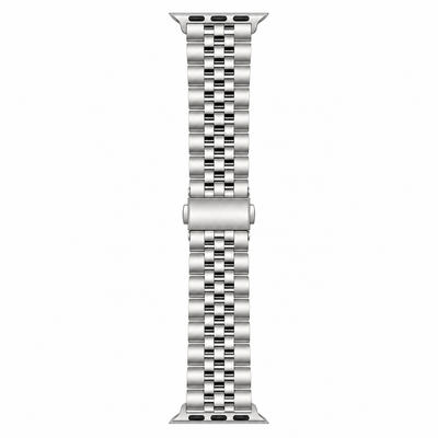 Silver Jubilee Stainless Steel Apple Watch Band | Datejust Style