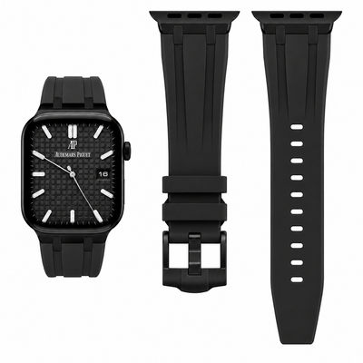Black Rubber Apple Watch Band | AP Mod Kit - 