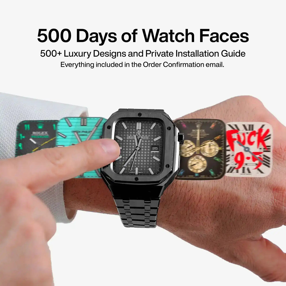 Steel Apple Watch Case & Band Set | Royal Oak Mod Kit - 