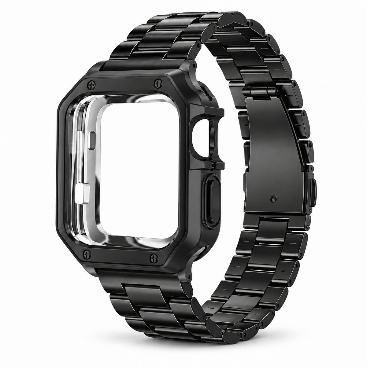 Black Apple Watch Case & Band Set | Santo Style - 