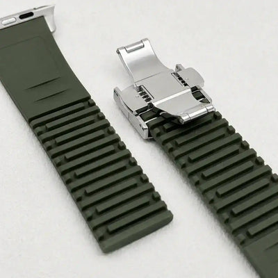 Apple Watch Mod Rubber Strap – Green Aquanaut Style - 