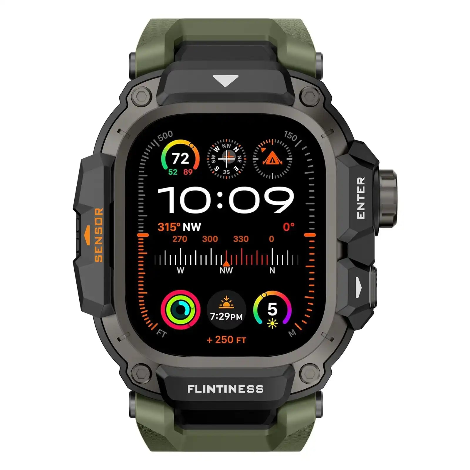 Apple Watch Mod Armor Case & Strap – Green Gym Style - 