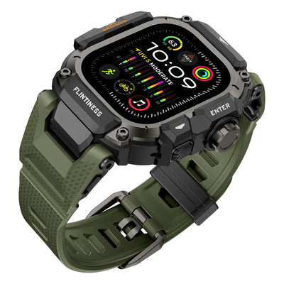 Apple Watch Mod Armor Case & Strap – Green Gym Style - 