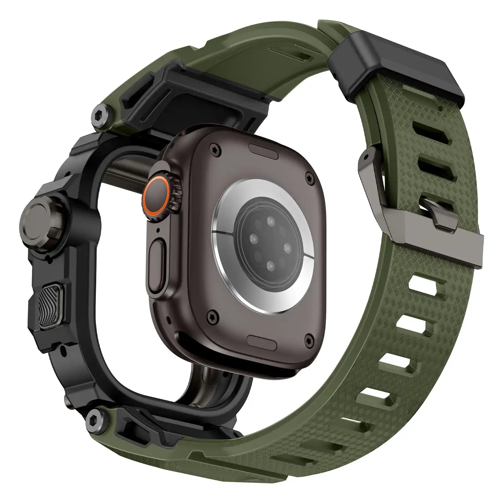 Apple Watch Mod Armor Case & Strap – Green Gym Style - 