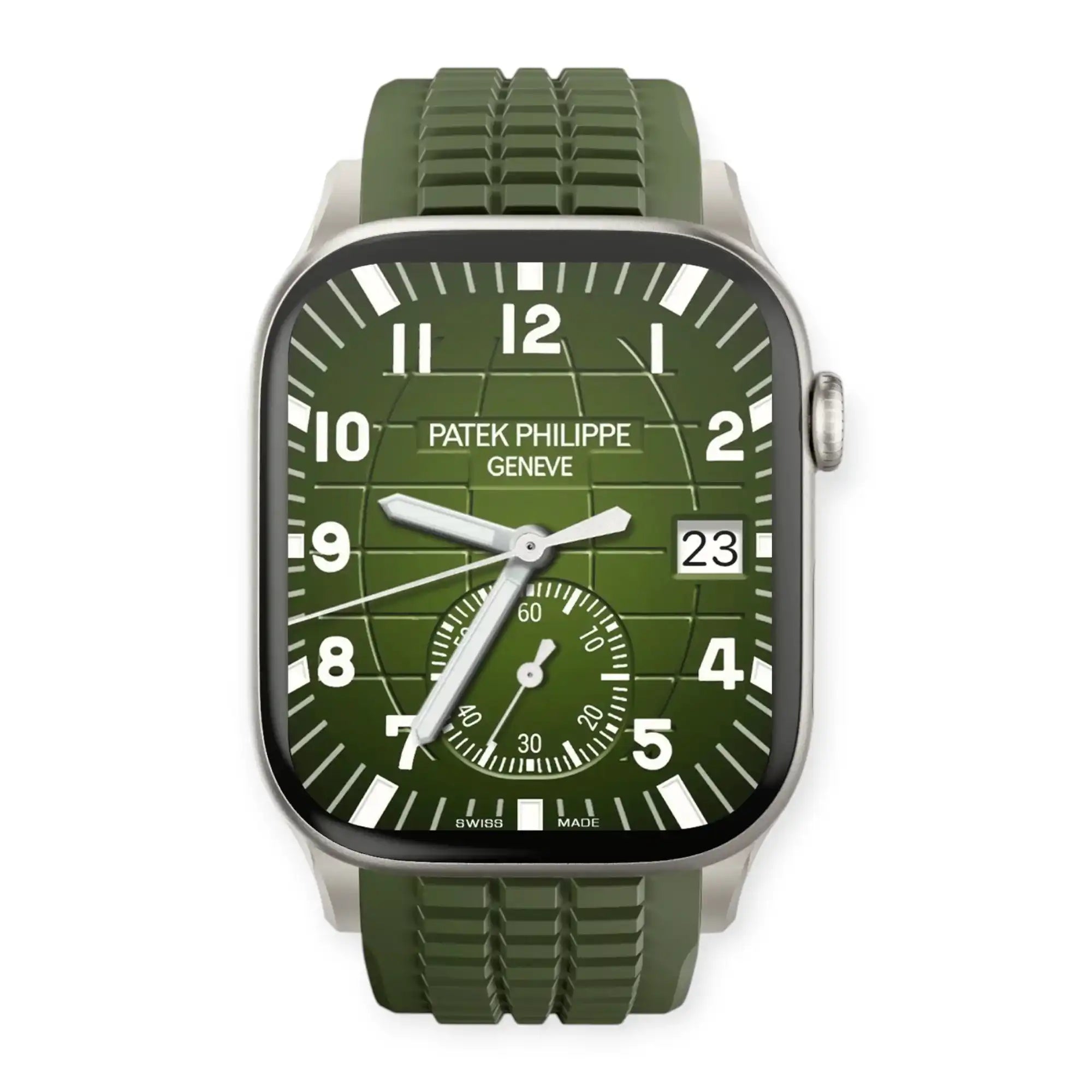 Apple Watch Mod Rubber Strap – Green Aquanaut Style - 