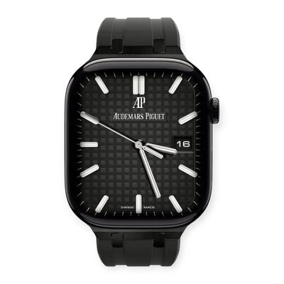 Apple Watch Mod Rubber Strap – Black Oak Style - 