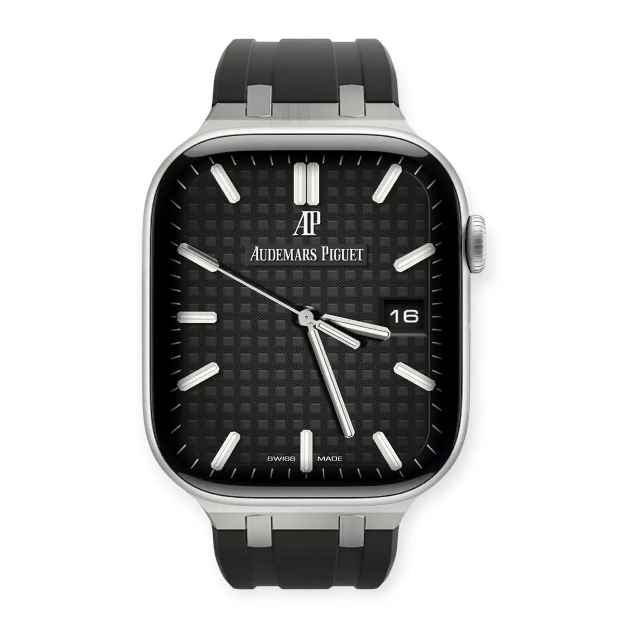 Apple Watch Mod Rubber Strap – Black Oak Style - 
