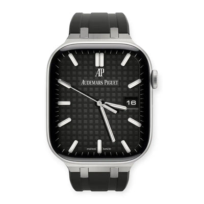 Apple Watch Mod Rubber Strap – Black Oak Style - 