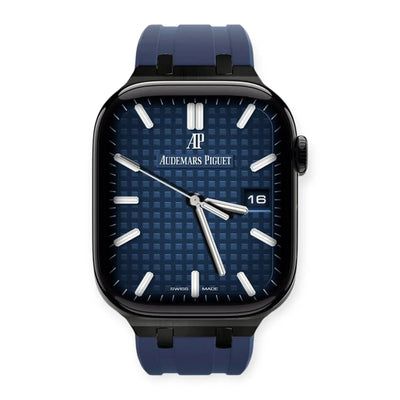 Apple Watch Mod Rubber Strap – Blue Oak Style - 