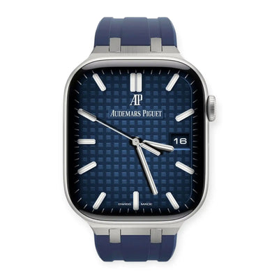 Apple Watch Mod Rubber Strap – Blue Oak Style - 