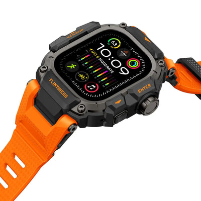 Apple Watch Mod Armor Case & Strap – Orange Gym Style - 