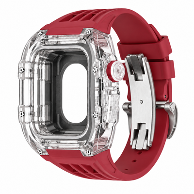 Clear Apple Watch Case & Fluororubber Band Set | RM Mod Kit - 