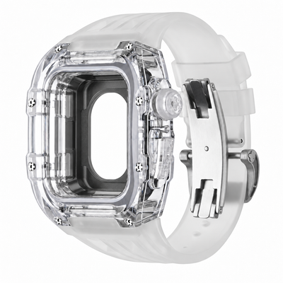 Clear Apple Watch Case & Fluororubber Band Set | RM Mod Kit - 