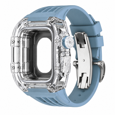 Clear Apple Watch Case & Fluororubber Band Set | RM Mod Kit - 