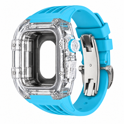Clear Apple Watch Case & Fluororubber Band Set | RM Mod Kit - 