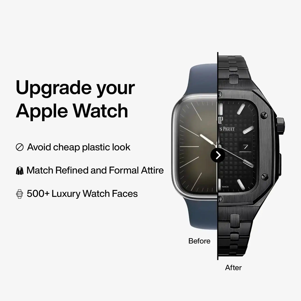 Steel Apple Watch Case & Band Set | Royal Oak Mod Kit - 
