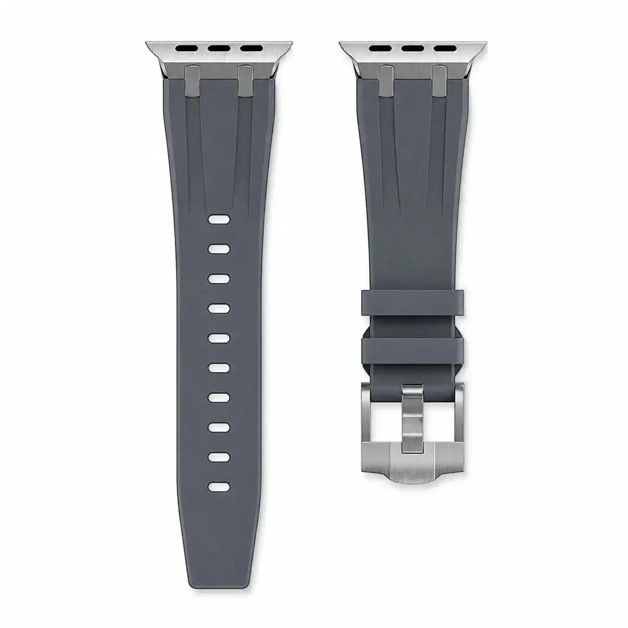 Apple Watch Mod Rubber Strap – Grey Oak Style - 